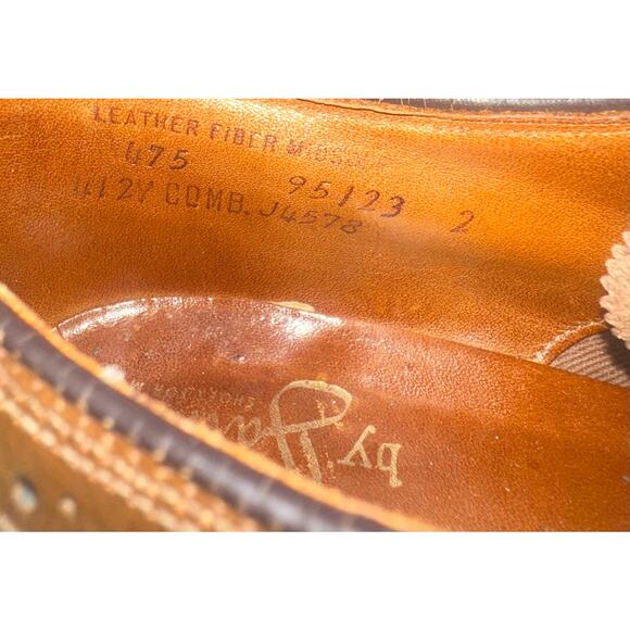 VTG 50's Jarman “The Ranger” Brown White Longwing Size 7.5 D Vibram Oxford Rare! - Picture 7 of 9